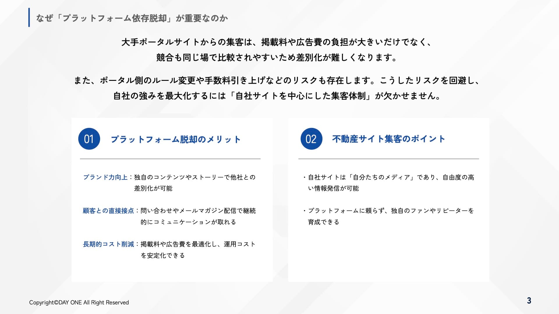 プラットフォームに頼らない! 不動産サイト集客方法について