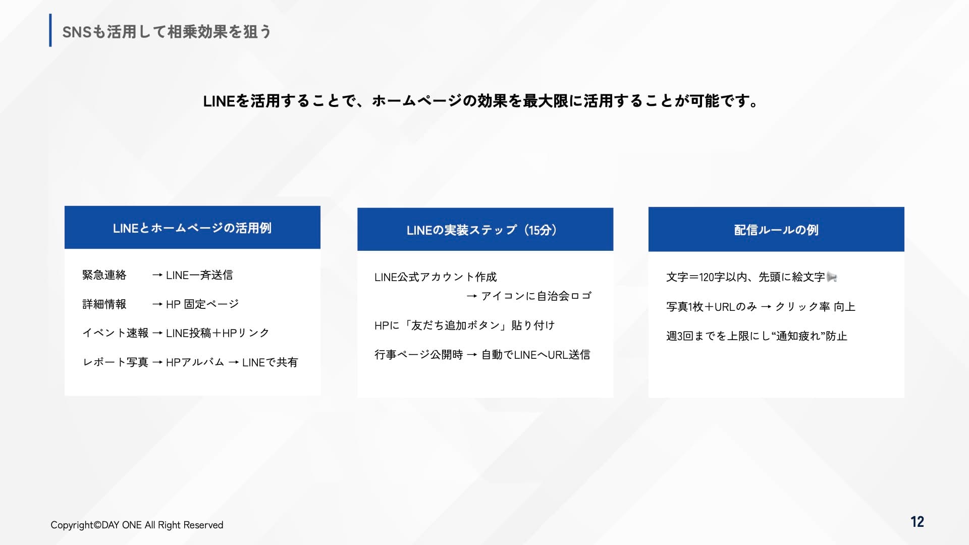 株式会社デイワン 自治会のホームページ 成功マニュアル